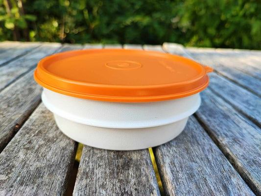 TUPPERWARE  B05 STAPEL-QUICK 500 ML SCHALE SCHÜSSEL WEISS ORANGE